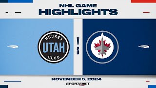 NHL Highlights  Utah HC vs Jets  November 5 2024 [upl. by Miltie281]