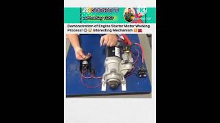 Self motor engine start motor working vidio 😱😳sorts electricmotor ytshorts self engine [upl. by Mosi409]