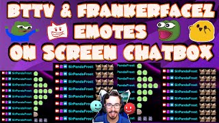 How to see BTTV amp FrankerFaceZ Emotes on Stream ChatBox  Streamlabs amp OBS [upl. by Ahsropal986]