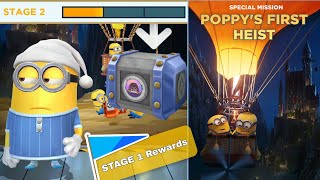 Minion Rush POPPYS FIRST HEIST Stage 1 Completed Rewards Claim Nightgown in minions game gameplay [upl. by Anaili257]