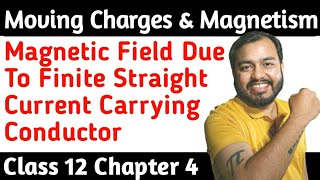 Magnetic Field Due To Finite Straight Current Carrying Conductor  Alakh Sir Highlights [upl. by Lednahs]