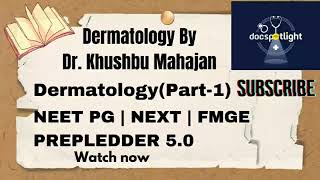 1DermatologyPart1 Dermatology RR 50📖📚 by DrKhushbu Mahajan youtube neetpg doctor shorts [upl. by Anaitat789]