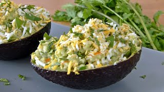 Aguacates rellenos de ATUN ¡una receta con AGUACATE deliciosa [upl. by Winifred]