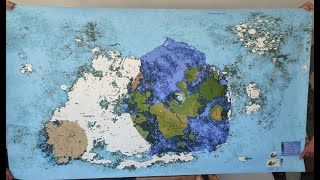 Printing Extended World Map Canvas [upl. by Ardnaet]