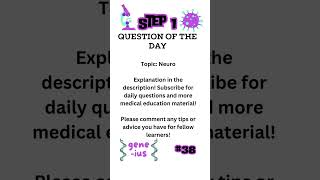 USMLE STEP 1 Question of the Day 38 usmlestep [upl. by Ailecnarf]