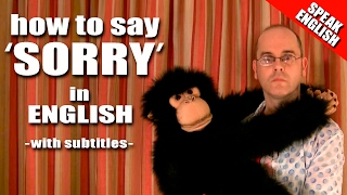 How do I say sorry in English How to say sorry  Learn English with Duncan [upl. by Torey]