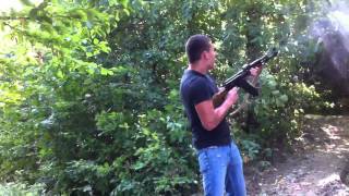 Shooting an ak47 full auto kalash albania full mag kalashnikov [upl. by Adnaloj609]