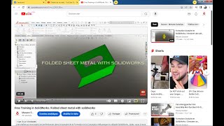 Free Training in SolidWorks Folded sheet metal with solidworks [upl. by Yelena]