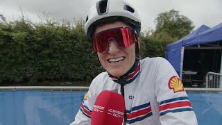 Elizabeth Deignan  Interview at the start  Womens Glasgow UCI World Championships 2023 [upl. by Phillip]