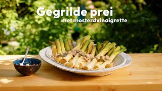 Gegrilde prei van de BBQ met vinaigrette  Recept  Allerhande [upl. by Aihsoj]