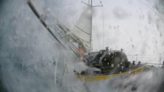 Yacht Knocked down during solo circumnavigation [upl. by Anera]