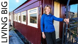 Old Railway Carriage Converted Into Stunning OffGrid Home [upl. by Hussein]