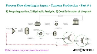 Process Flow Sheeting  Cumene Production  Part  2  Aspen Plus Simulation  Last Video of 2021 [upl. by Adalie]