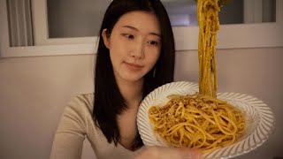 ENG퇴근 후 초간단 원팬 엔쵸비 파스타 ˋˏ ♡ ˎˊ Anchovy pasta [upl. by Wojak]