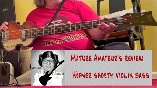 Höfner Shorty Violin travel bass through Joyo MA 10B amp first impressions [upl. by Keating]