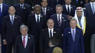 Cumhurbaşkanı Erdoğan COP29 aile fotoğrafı çekimine katıldı [upl. by Faden]