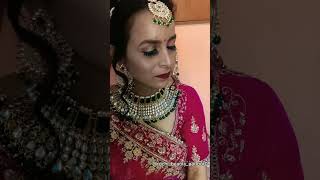 Wedding ceremony bridel look bridemakeupbride makeup trendingsongsuwapartapasong garhwalisong [upl. by Assetal]