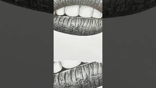 How to draw lips  hyperrealistic lips drawing stepbystep tutorialshorts [upl. by Yetta]