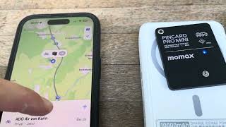 Momax PinCard Pro Mini aufladbarer Find My Tracker  arbeitet mit Apple Wo ist [upl. by Nikos]