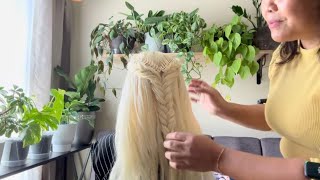 GREEK HAIRSTYLE  ASMR  Perfectionist  Hair Fixing  Hair Brushing  Hairplay  Finishing touches [upl. by Medin]