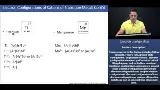 DAT Electron Configuration of Cations of Transition Metals and Isoelectronic Atoms and Ions [upl. by Aivatnohs]