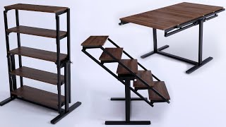 How This Shelf Transforms into a Table and it All Stays on  Shelf Table  Expand Furniture [upl. by Lorrayne]