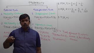 PROBABILITY  Addition and Multiplication Rule  Mutually Exclusive and Independent events [upl. by Camm195]