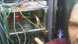 Domowa kopalnia kryptowalut Koparki Bitcoin i Monero  HP C7000 Xeon i Antminer S9 [upl. by Katerina]