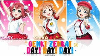 Genki Zenkai DAY DAY DAY 元気全開DAY DAY DAY  CYaRon  KANROMESP  Lyrics [upl. by Nirret938]