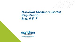 Noridian Medicare Portal Registration Step 6 amp 7 [upl. by Airaet]