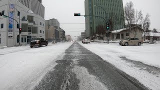 Driving around downtown Yellowknife [upl. by Eimarrej547]