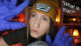 ASMR girl with no boundarieslice check RP🪄pulling STRANGE items out your hair│glove  eating sounds [upl. by Tod]