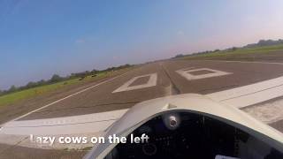 Long Ez Maximum performance take off practice with a X wind [upl. by Geraldine]