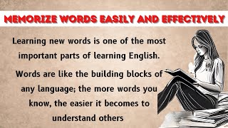 MEMORIZE WORDS EASILY AND EFFECTIVELY  English Speaking Practice [upl. by Llednyl418]