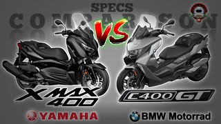 YAMAHA XMAX 400 vs BMW C400 GT SPECS COMPARISON [upl. by Anitsud]