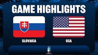 Slovakia vs USA  2019 IIHF Ice Hockey U18 World Championship [upl. by Oninotna]