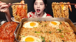 SUB진라면 매운맛 5봉 도전 라면 먹방🍜 계란에 김장김치까지 리얼사운드 Jin Ramyeon Mukbang Asmr [upl. by Benetta]