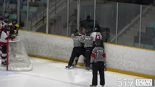 GOJHL  Listowel Cyclones vs KitchenerWaterloo Siskins [upl. by Artiek]