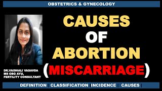 Causes of Abortion  Miscarriage  DrVaishali Vasavda [upl. by Grogan]