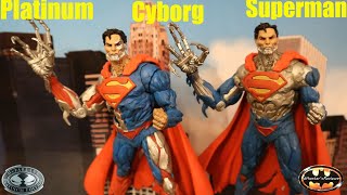 McFarlane DC Multiverse Cyborg Superman Platinum Chase Rebirth New 52 Action Figure Review [upl. by Rycca887]