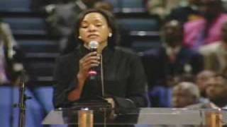 Evangelist Ruby HollandHutchins sings a line of quotIn The Name of Jesusquot [upl. by Charity]