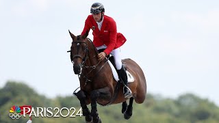 US leaps near the top in equestrian team jumping qualifier  Paris Olympics  NBC Sports [upl. by Willumsen243]