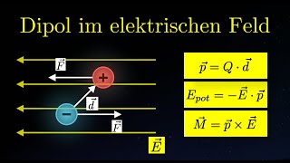 Dipol im elektrischen Feld Kraft Drehmoment potentielle Energie  Elektrizität 10 von 14 [upl. by Cired]