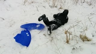 Snow Sledding FAILS amp Wipeouts Compilation [upl. by Lesley]