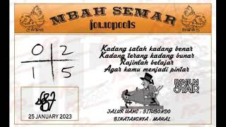 SYAIR SGP MBAH SEMAR SELASA 25 JANUARI 2023 [upl. by Ledua]