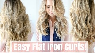 Tutorial How To Curl Hair with Flat Iron [upl. by Leimaj304]