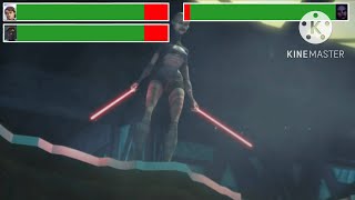 Anakin and Obi Wan vs Asajj Ventress WITH HEALTHBARS  HD  Star Wars Clone Wars [upl. by Vander]