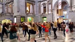 Movie 4 Flash Mob Grease  Antwerp Central Station [upl. by Air391]