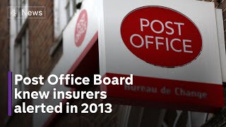 Post Office Board knew about Horizon system flaws and exclusive document show insurers were alerted [upl. by Oludoet563]