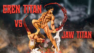 16 Scale Eren Titan Vs Jaw Titan Statue Figure Quick Unboxing  Attack on titan Character [upl. by Juditha612]